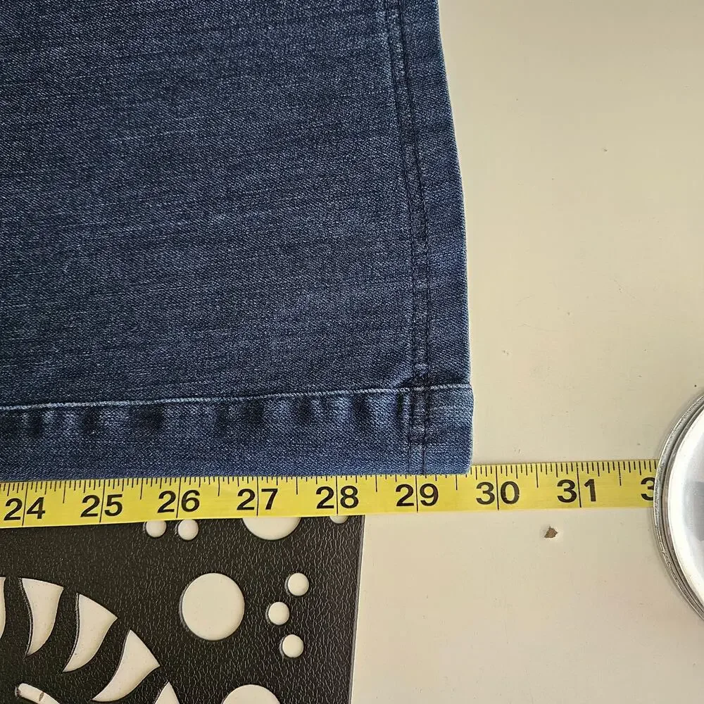 Betabrand Faux Denim Stretch Bootcut Pull On Pants‎ | Women's Medium | FLAWS